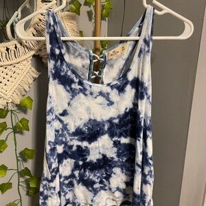 Women's Blue Tie-Dye Tank Top